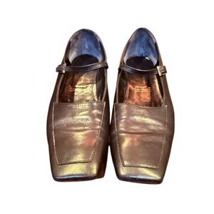 Robert Clergerie Paris Vintage Black Square-Toe Leather Mary Jane’s sz 8.5